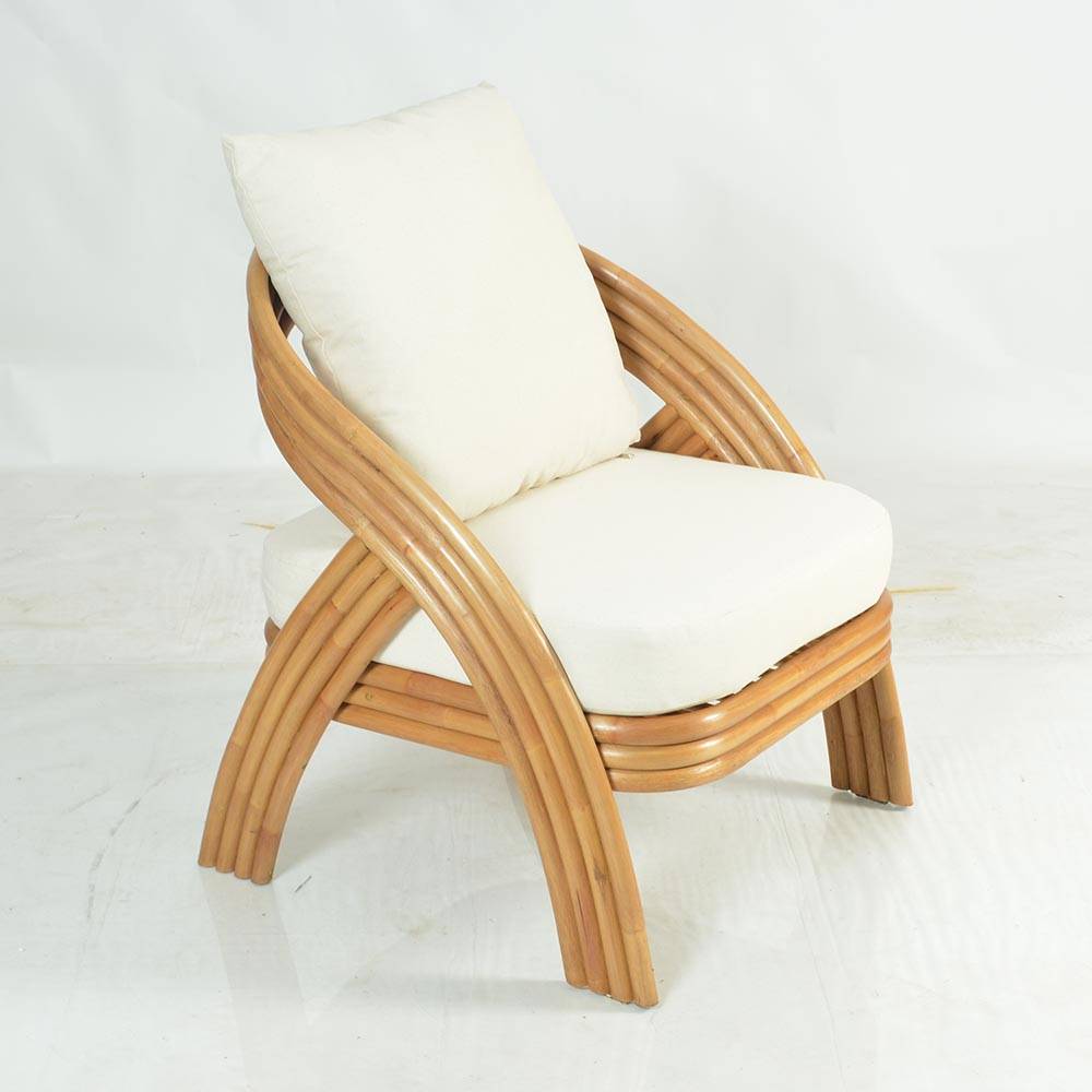 Sillon Talis De Rattan Con Cojines en Color Natural