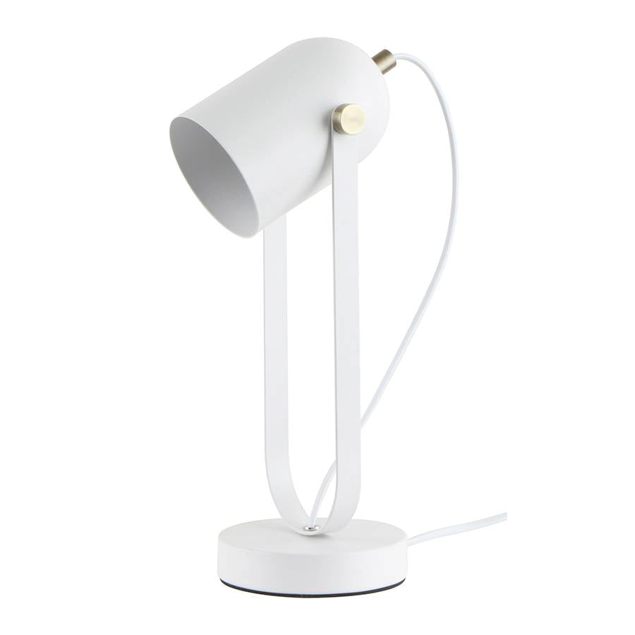 Lámpara De Mesa Pia Blanca 1l E27