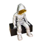 Adorno Sitting Spaceman silver/gold 35cm