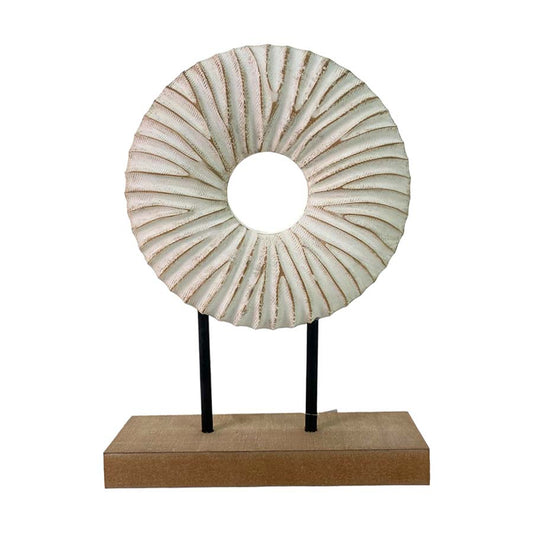 Adorno decorativo Whisper color blanco con café