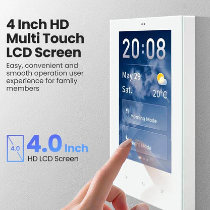 Controlador empotrable blanco pantalla touch Zigbee