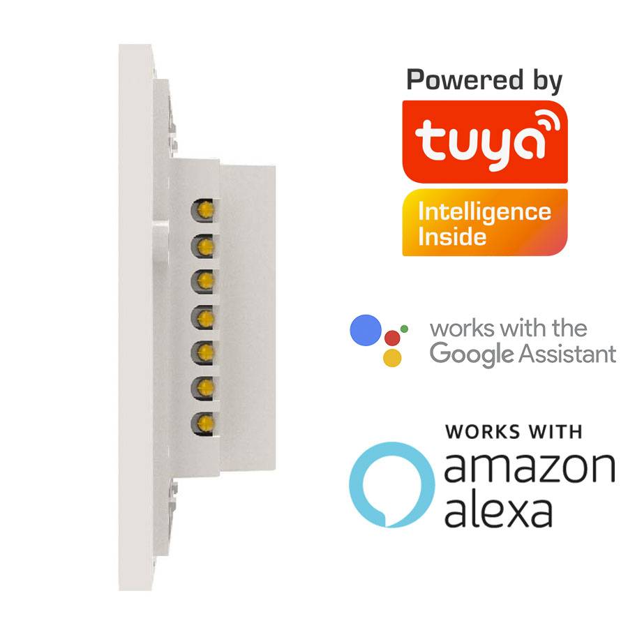 Interruptor WiFi triple blanco compatible c/Alexa y Google