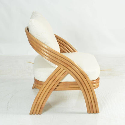 Sillon Talis De Rattan  Con Cojines en Color Natural