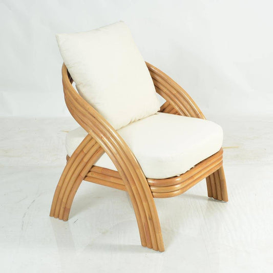 Sillon Talis De Rattan  Con Cojines en Color Natural