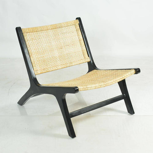 Sillon Adair Madera De Caoba Color  Negra / Natural