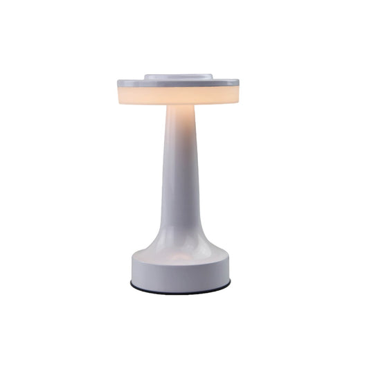Lampara De Mesa Led Touch Oleas De Metal Blanco Ip20 3000k 3 Intensidades