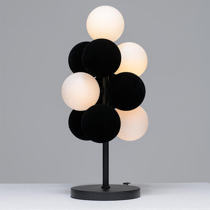 Lampara de mesa Bubbles negro/blanco