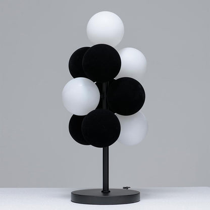 Lampara de mesa Bubbles negro/blanco