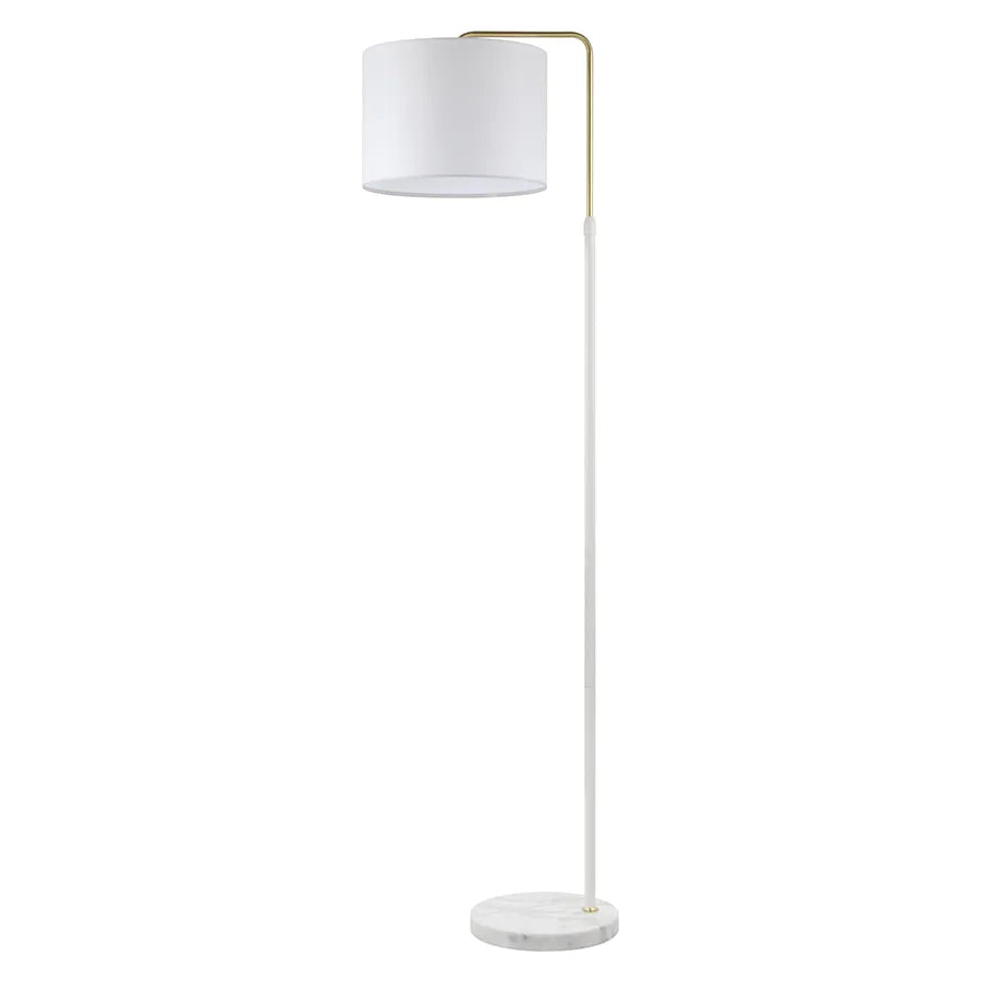 Lámpara de pedestal Joriel blanca