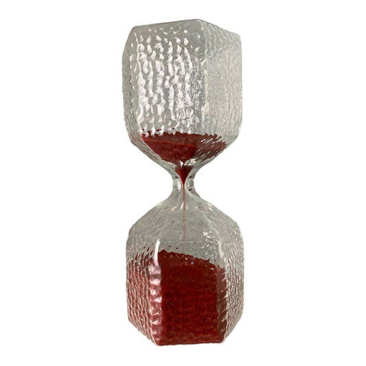 Reloj de arena roja