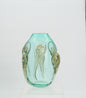 Jarron Aqua De Vidrio Color Celeste/verde