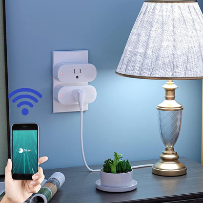 Tomacorriente WiFi simple blanco compatible c/Alexa y Google