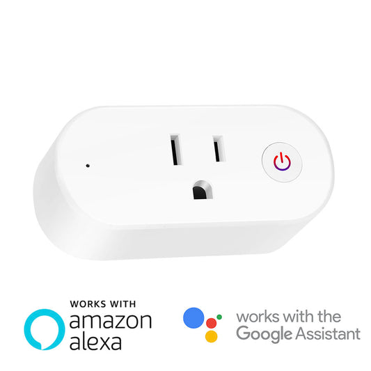Tomacorriente WiFi simple blanco compatible c/Alexa y Google