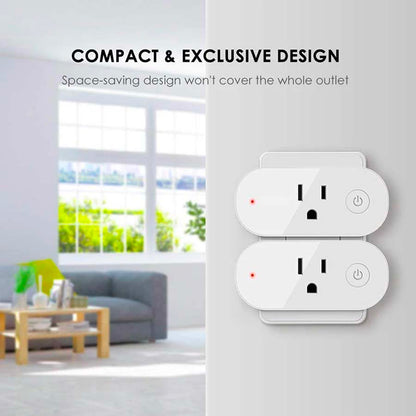Tomacorriente WiFi simple blanco compatible c/Alexa y Google