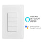 Interruptor WiFi 4 vías blanco compatible con Alexa y Google